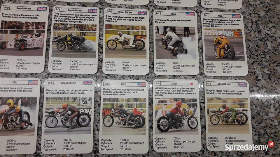 Karty Top Trumps Dragsters Głuchołazy