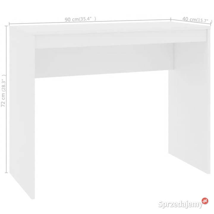 Biurko białe 90x40x72 materiał drewnopochodny Warszawa