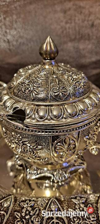 Srebropol Komplet posrebrzany cukiernica i Kraków