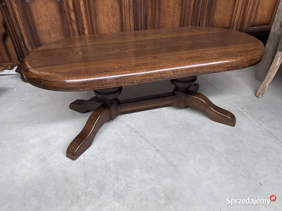 Masywna owalna ława blat 6 Sławoszewek