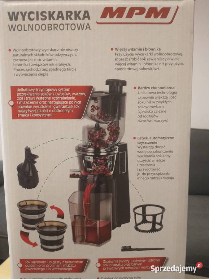 Wyciskarka wolnoobrotowa MPM MSO16 Szeroki wlot AGD drobne mazowieckie Warszawa