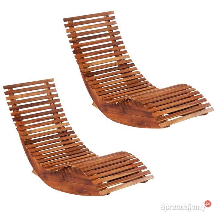 vidaXL Leżaki bujane 2 lite drewno Warszawa