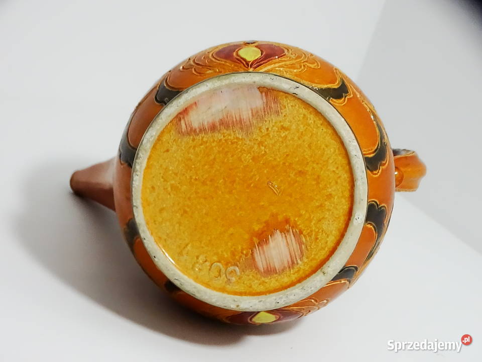 Dzbanek ceramiczny dekoracyjny ręcznie zdobiony lubelskie Biłgoraj