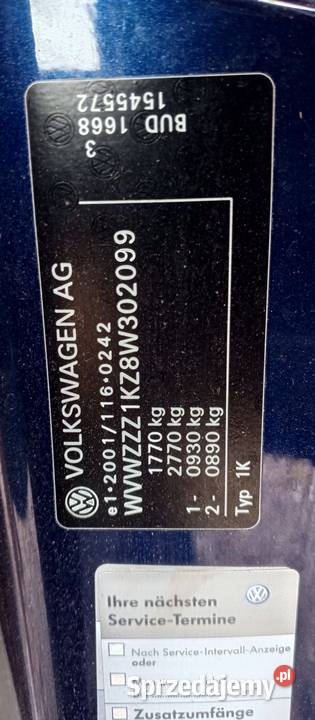 Silnik VW Golf V1480 Szamotuły sprzedam