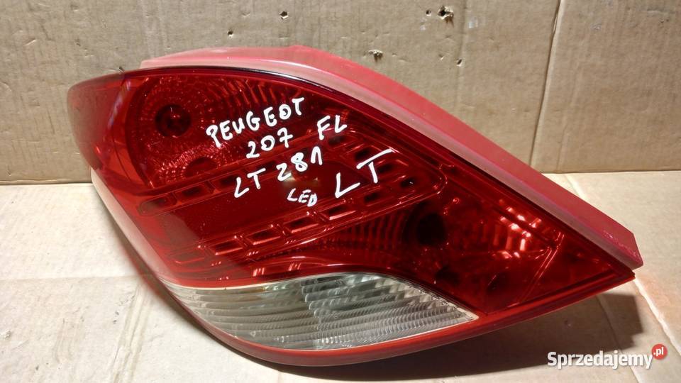 PEUGEOT 207 FL HB LAMPA TYŁ LEWY LED wielkopolskie Zbierkowo sprzedam