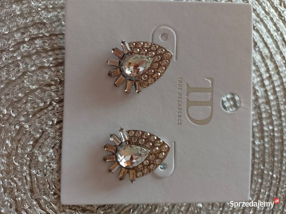 Wytworne Bogato zdobione kolczyki ślubne z Kraków