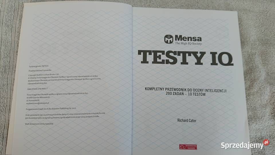 Testy IQ R Cater pomorskie Garcz sprzedam