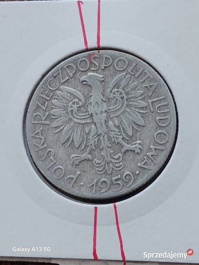 5 Złotych Rybak 1959 r Skrętka 3 Konin