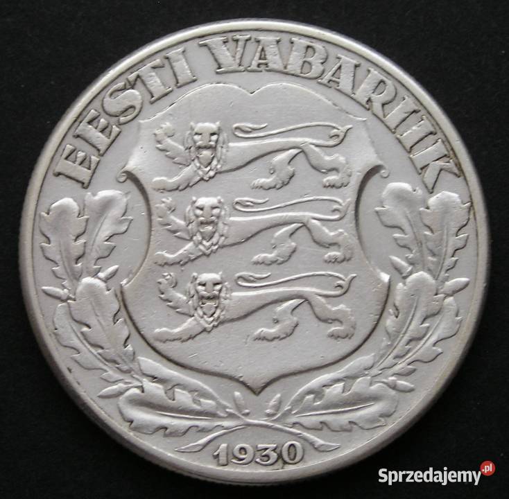 ESTONIA 2 KORONY 1930 ZAMEK REWAL SREBRO Łódź