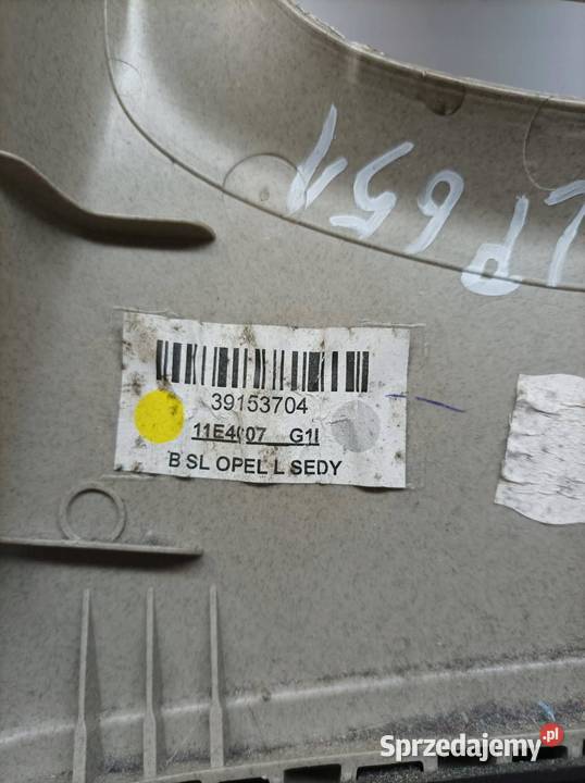 OSŁONA SŁUPKA B LEWA PRAWA KOMPLET Opel Insignia Rok produkcji 2018