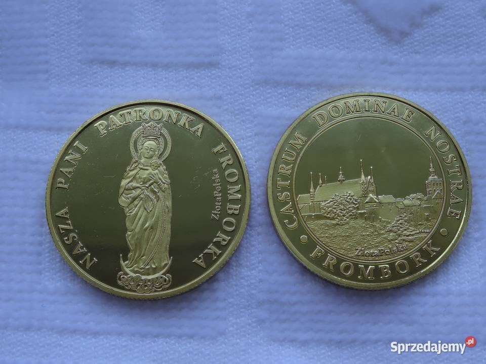 Złota Polska medal Nasza Patronka Frombork