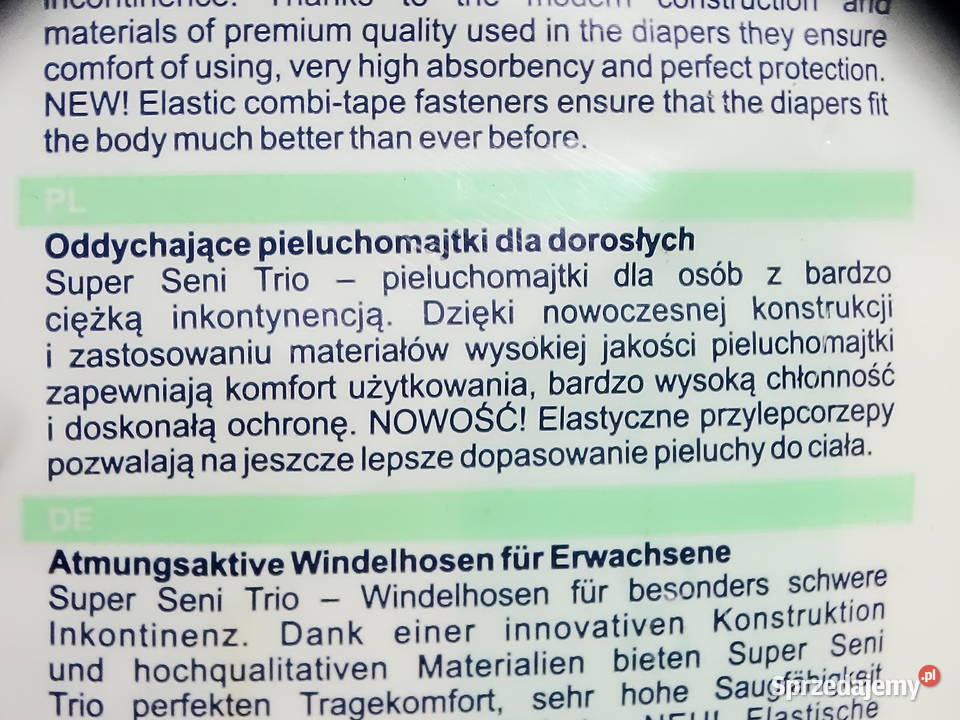 SENI SUPER PIELUCHOMAJTKI DOROSŁYCH 10 L lubelskie