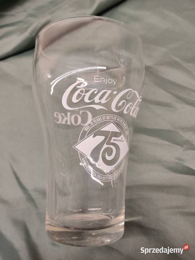 Szklanka Coca Cola Enjoy Coke z 1977 r Porcelana i szkło Głuchołazy sprzedam