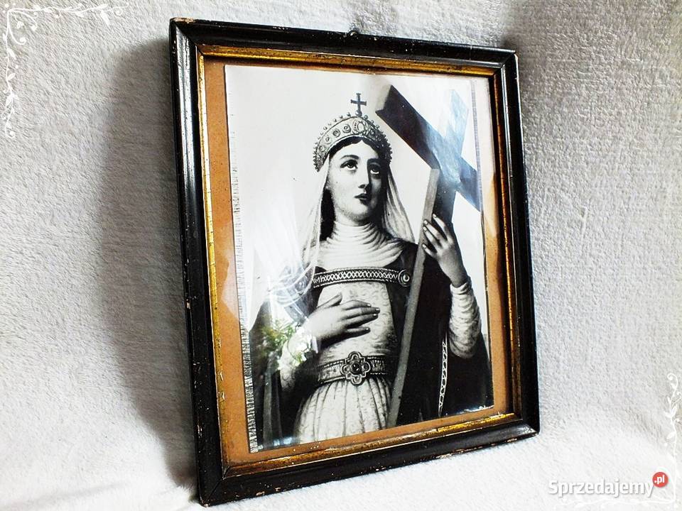 Stary obraz Matka Boska z czarnym Krzyżem Żary