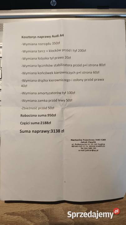 Audi A4 B6 18T LPG benzyna+LPG małopolskie Ryglice