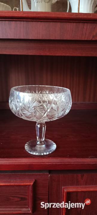 Patera na słodycze piękny kryształ wys 20 fi 18 Wazony Wrocław