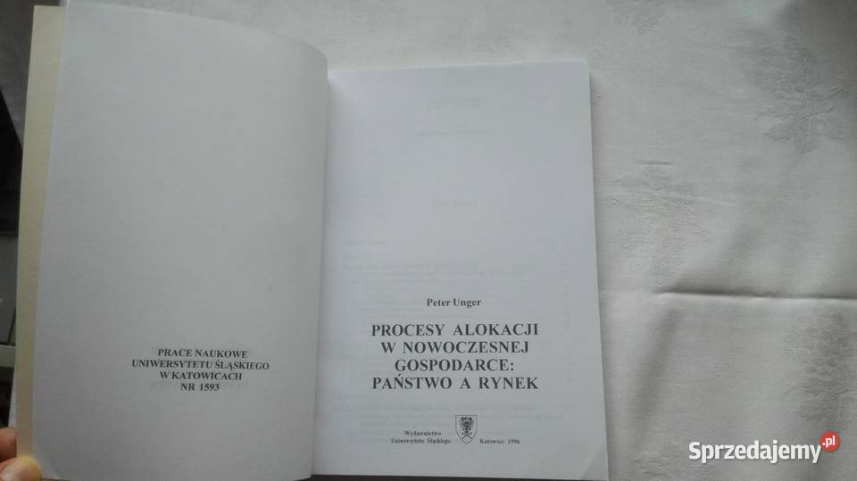 PUngerProcesy alokacji w nowoczesnej gospodarce śląskie Katowice