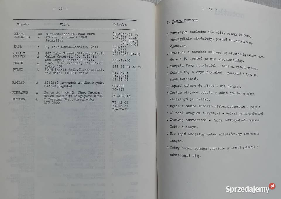 Broszura Informacja turystów wyjeżdżających