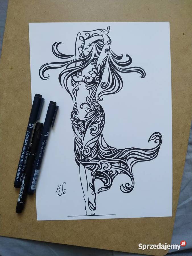 Rysunek tańcząca cienkopis blok t A4 250 gm2 Warszawa