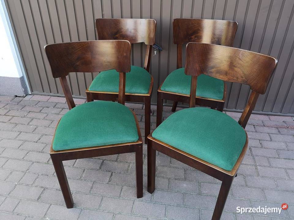 Krzesła ARTDECO Orzech Stare Antyk Komplet W wielkopolskie Swarzędz