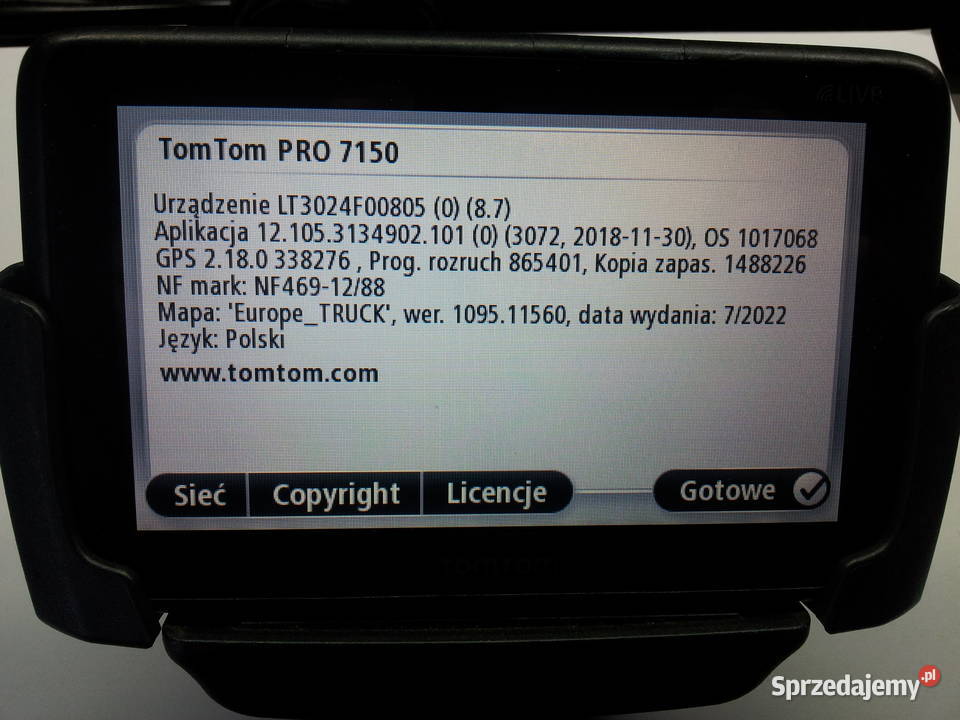 Tomtom Pro 7150 truck Opole