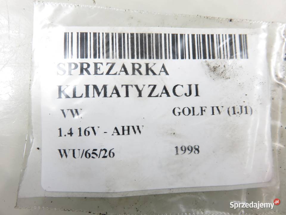 KOMPRESOR KLIMATYZACJI VW GOLF IV 14 1J0820803B osobowe