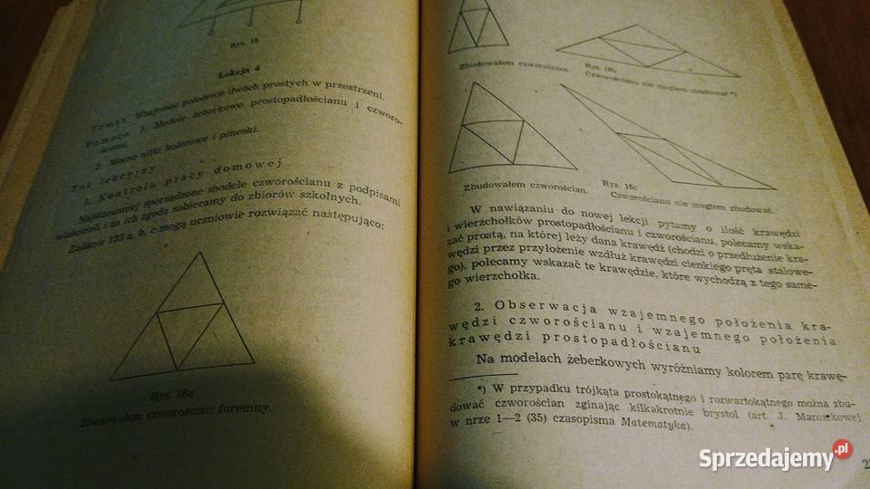Nauczanie geometrii przestrzennej w klasie VII Kultura i Rozrywka pomorskie sprzedam