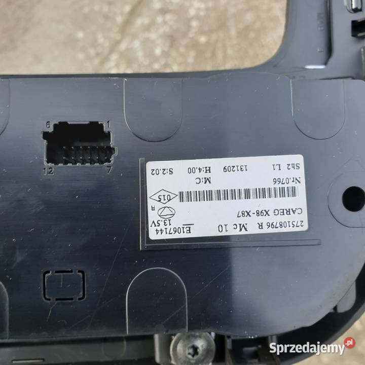RENAULT CAPTUR I PANEL KLIMATYZACJI 275108796R osobowe Łochowice sprzedam