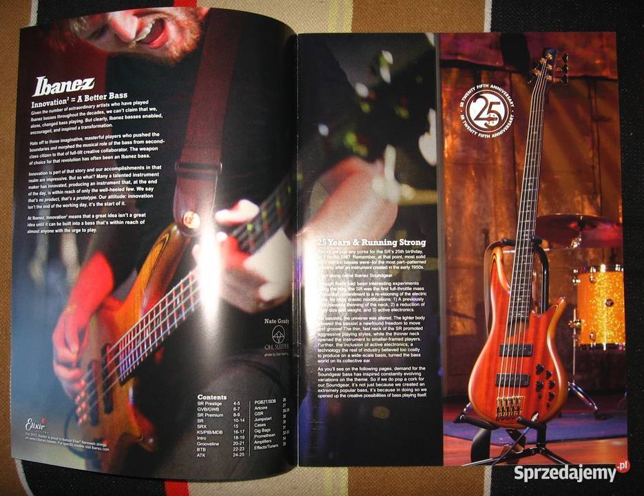 Ibanez 2012 Bass Guitar katalog gitar basowych