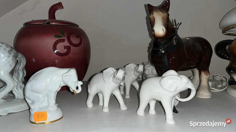Figurka porcelanowa słoń Biała porcelana Gdańsk