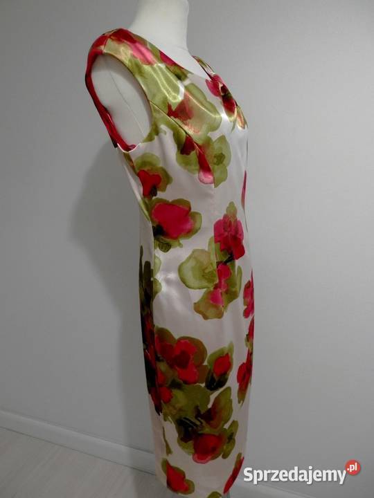 Sukienka Wieczorowa Imprezowa Satynowa Łomża