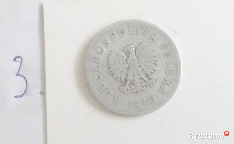 prl obiegowe monety 1949 50 groszy z 1949 roku Bydgoszcz