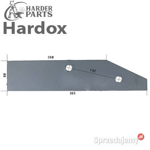 Płoza krótka HARDOX 27080704L części do pługa podlaskie Suwałki