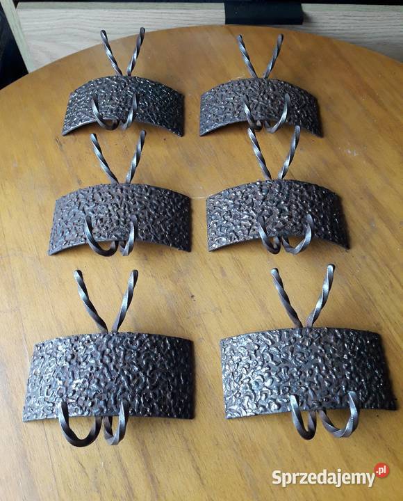 Wieszaki metaloplastyka PRL styl Brut Art Gdynia