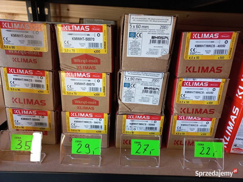 Wkręty do drewna złącza ciesielskie farby