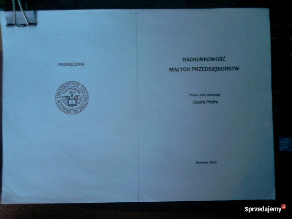 ksero książki J Pfaff Rachunkowość Małych i Śred