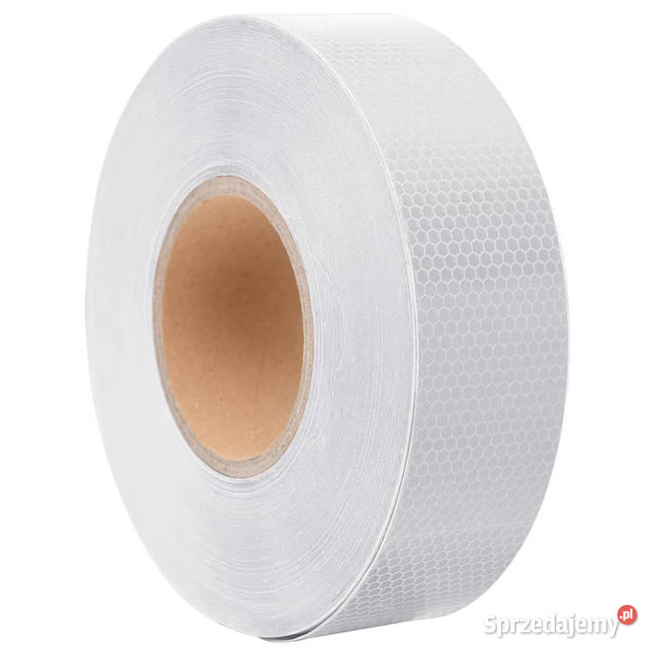 Taśma odblaskowa biały 5 x 50 m PVC WM153122