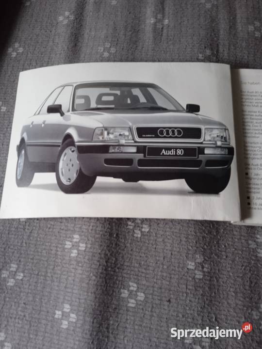 Instrukcja audi 80 orginal Pozostałe podkarpackie Leżajsk sprzedam