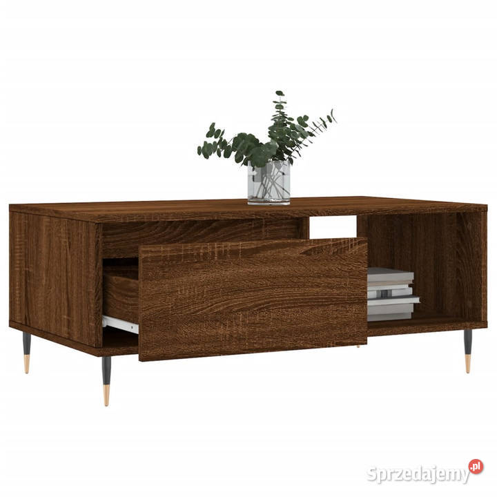 Stolik kawowy brązowy dąb 90x50x365 WM830563 Stoły Warszawa