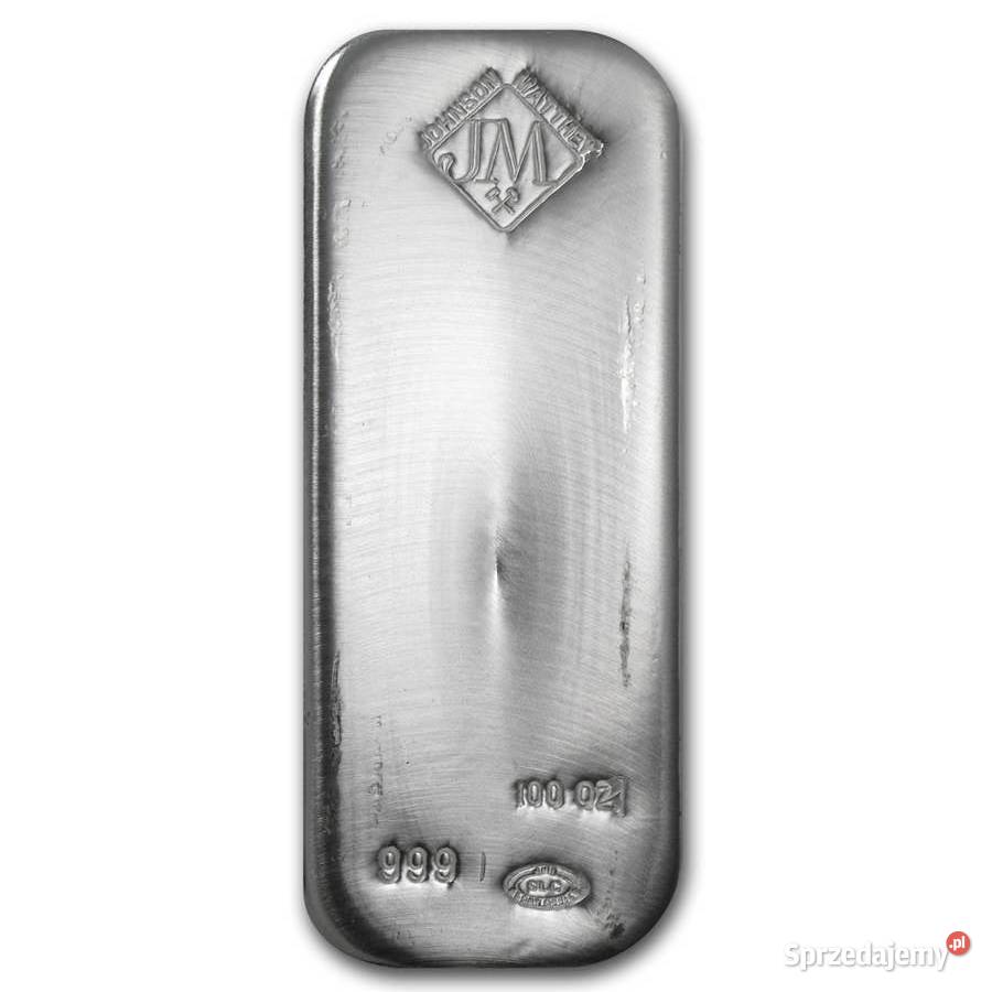 Sztabka Johnson Matthey 100oz mazowieckie Pruszków