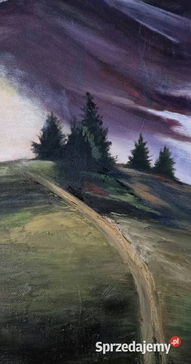 Obraz olejny Pejzaż Góry 50x70 Antyki, Sztuka, Kolekcje Męcina sprzedam