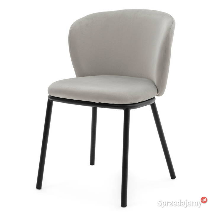 Jasnoszare Krzesło Tapicerowane Bari Wysyłka 24H wielkopolskie Tarchały Małe