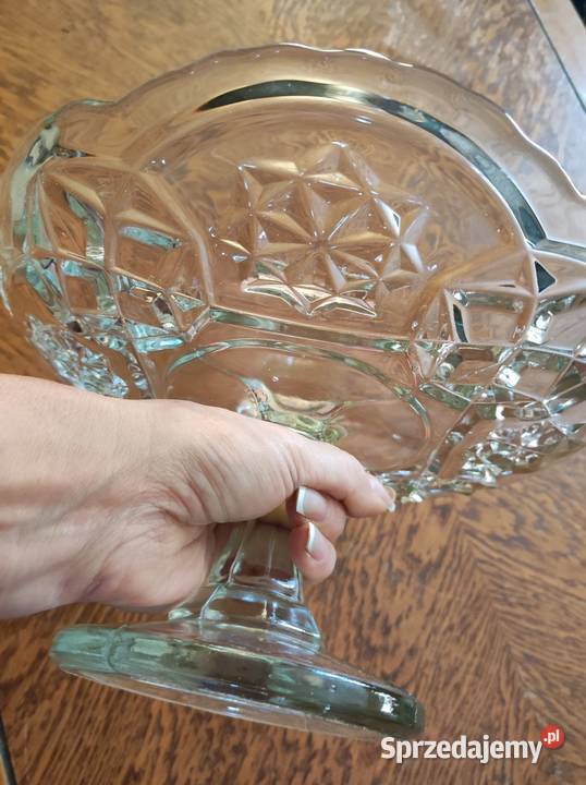 zabytkowa patera do ciast antyk vintage huta Kielce