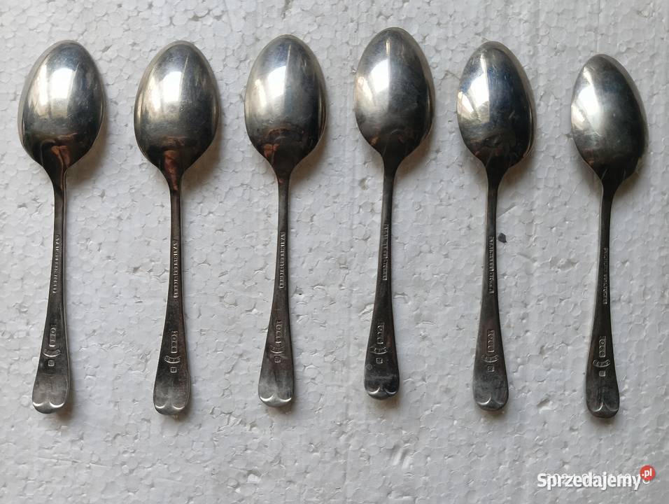 Komplet starych łyżeczek angielski srebrzony TWS Kraków
