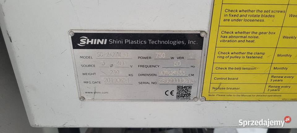 Młyn walcowy SHINI SG2427N Piaseczno