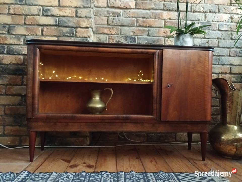 Komoda lata 50te retro czarna szyba gora Gdańsk