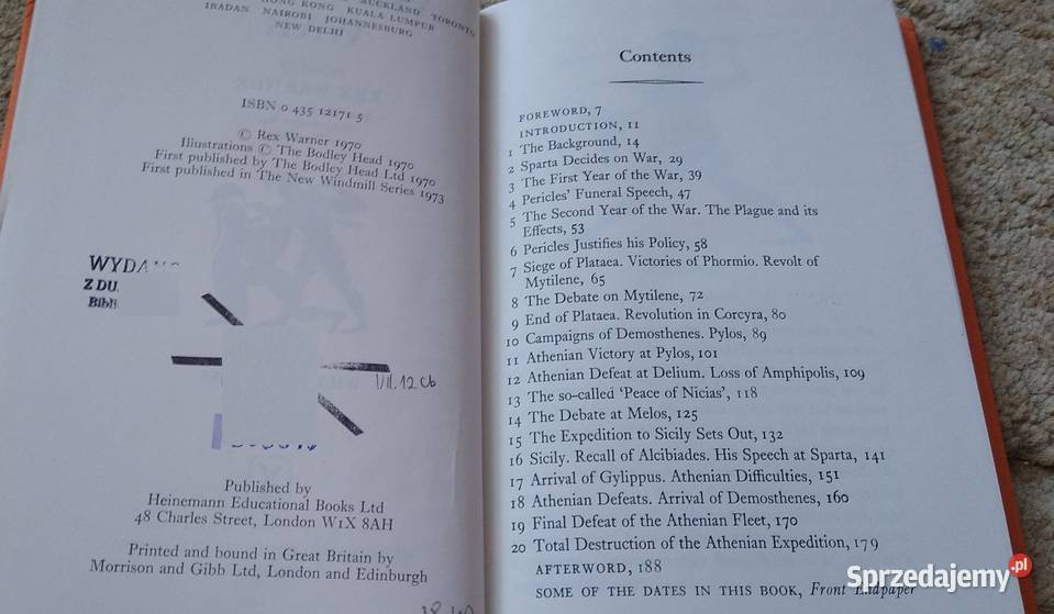Athens at war retold by Rex Warner pomorskie Gdańsk