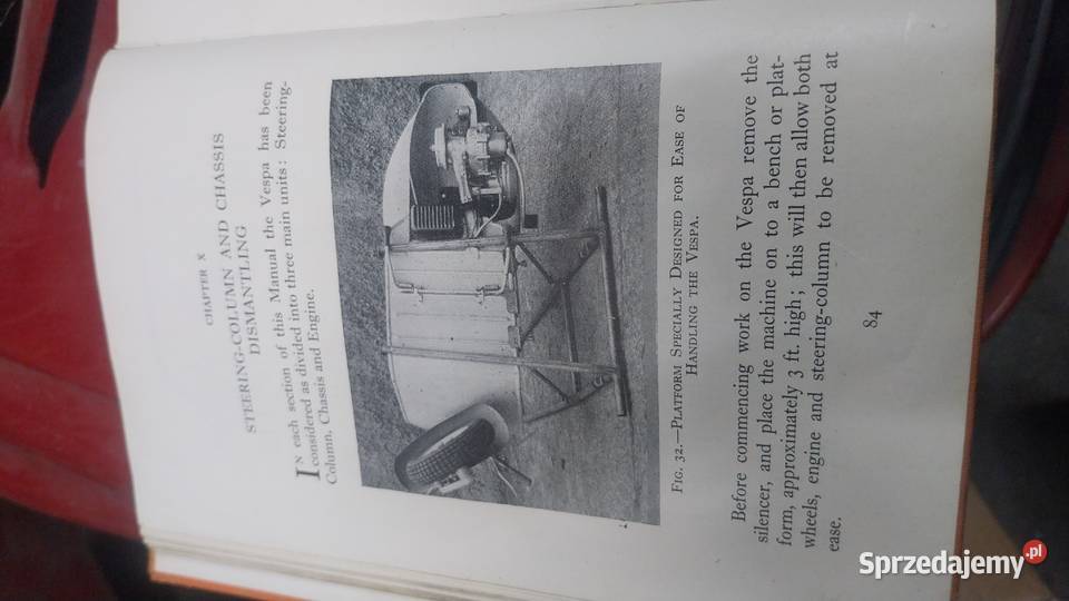 Vespa oryginalna książka obsługi 1957 Kończyce