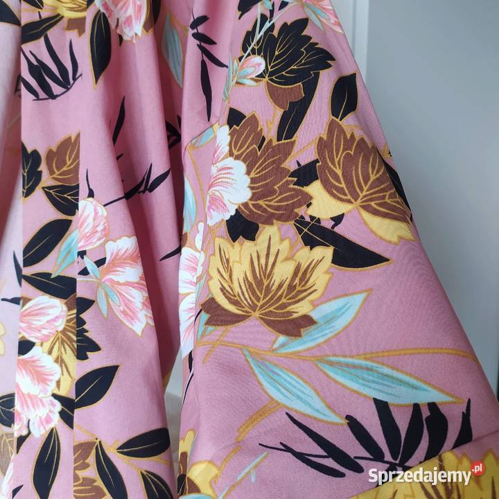 Narzutka kimono ponczo w kwiaty krótki zachodniopomorskie