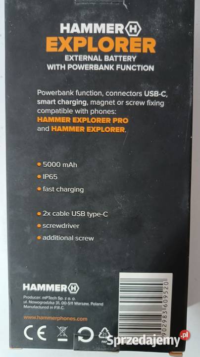 Zewnętrzna bateria Hammer